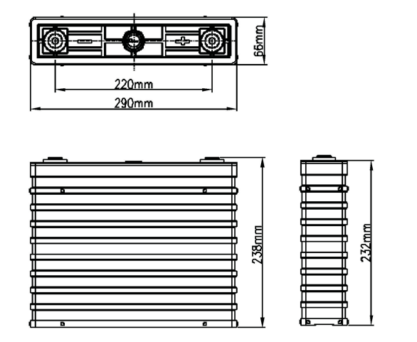 cellule prismatiche Lifepo4 di 3.2v 200ah per il sistema a energia solare 0